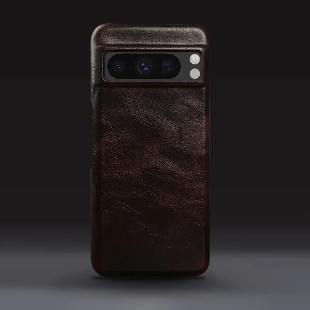 Premium Aesthetic Vintage Genuine Leather Phone Case - Business Edition