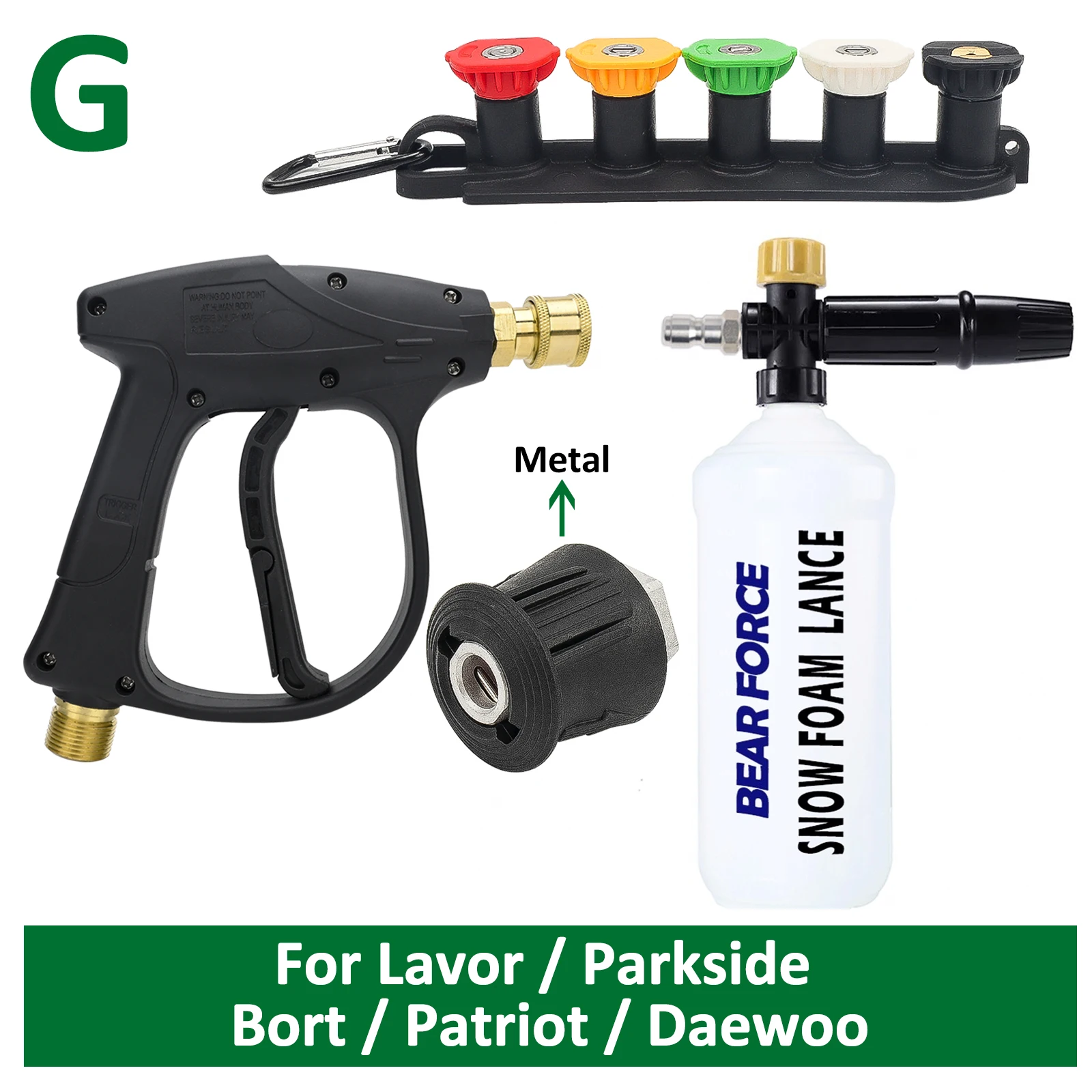 High-Performance Pressure Washer Water Gun with Quick-Connect Nozzles