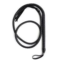 190cm Leather Weave Long Handle Snake Whip Horse Whip Riding Crop Flogger Paddle Slapper Horse Training Dressage Whips 2