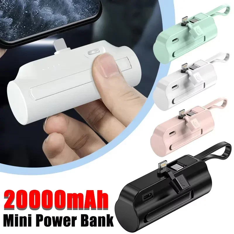 Mini Power Bank 20000mAh External Battery Plug Play Power Bank Fast Charging For IPhone Samsung Huawei Xiaomi Portable Powerbank_voghion.com