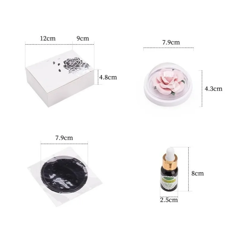 New Handmade Ceramic Rose Car Air Freshener Elegant Floral Aromatherapy Diffuser