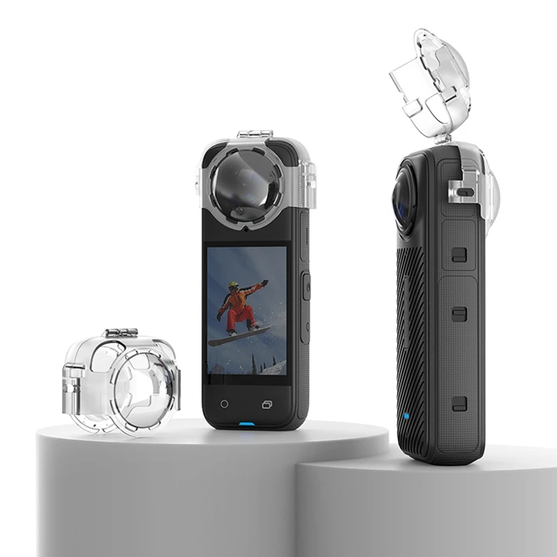 투명 렌즈 커버 보호 캡, 액션 카메라 렌즈 가드 보호대, 카메라 액세서리, Insta360 X4