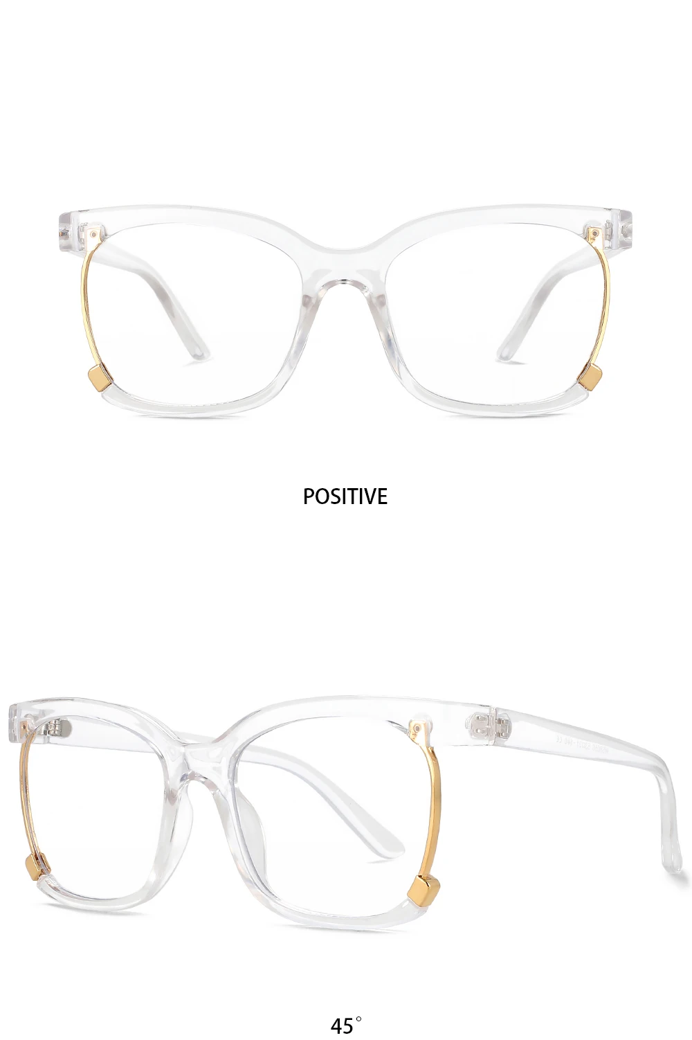56536 Mode Frauen Marke Gläser Augenschutz Gläser Rahmen Quadrat Anti Blaues Licht Retro Transparent Mode Brillen – Detail 17