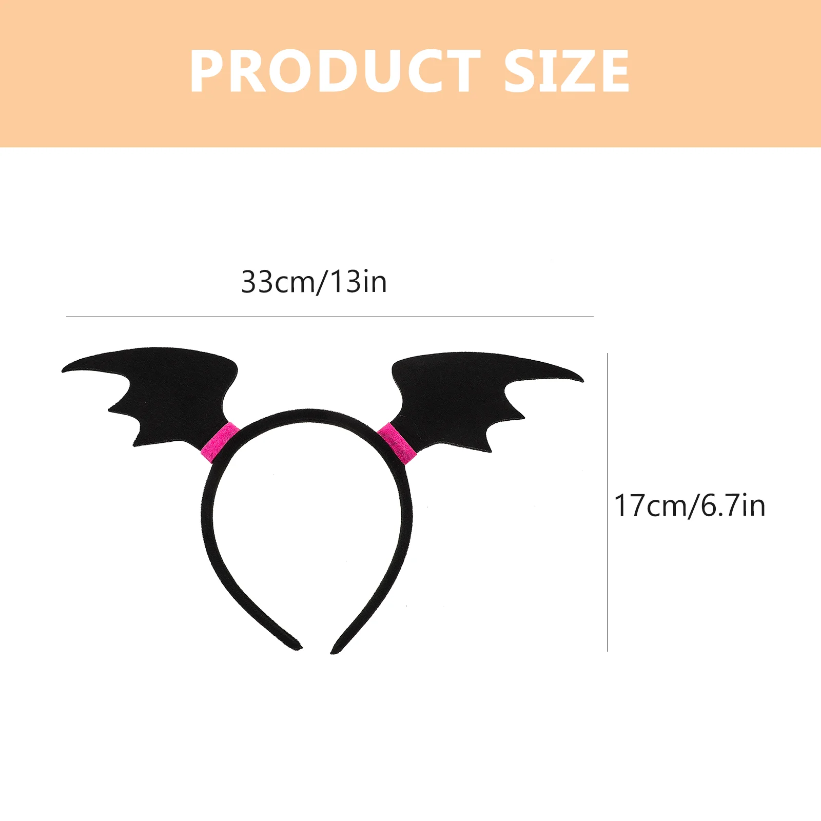 Bat Wing Headband Headwear Hair Ribbons Accessories Costume Halloween Child