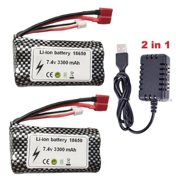 SCY-16101PRO SCY-16102PRO SCY-16103PRO SCY-16201PRO R/C 자동차 트럭 부품용 업그레이드된 리튬 이온 배터리 T 플러그/USB, 2S, 7.4V, 3300mAh