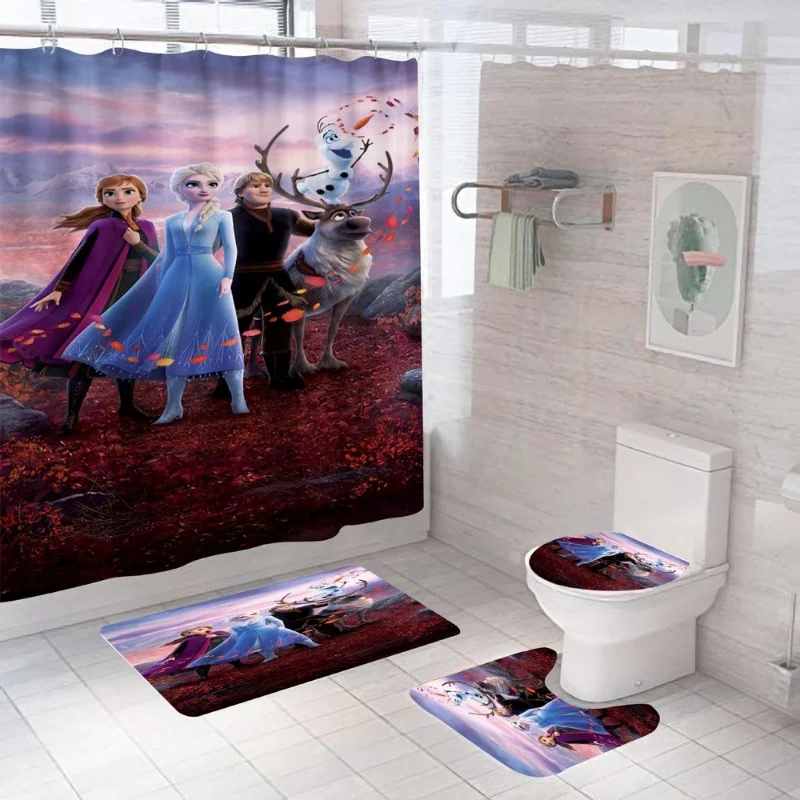Disney Frozen Elsa and Anna Princess Shower Curtains Girls Bathroom