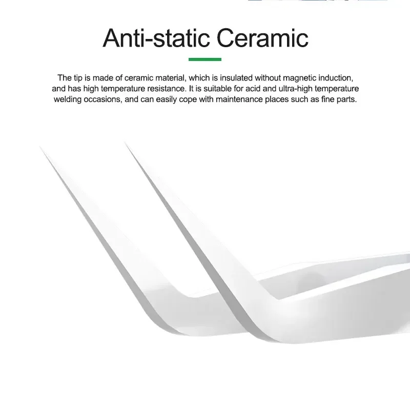 Precision Titanium Alloy Anti-Static Ceramic Tweezers – Strong and Sturdy Tool for Mobile Phone Maintenance