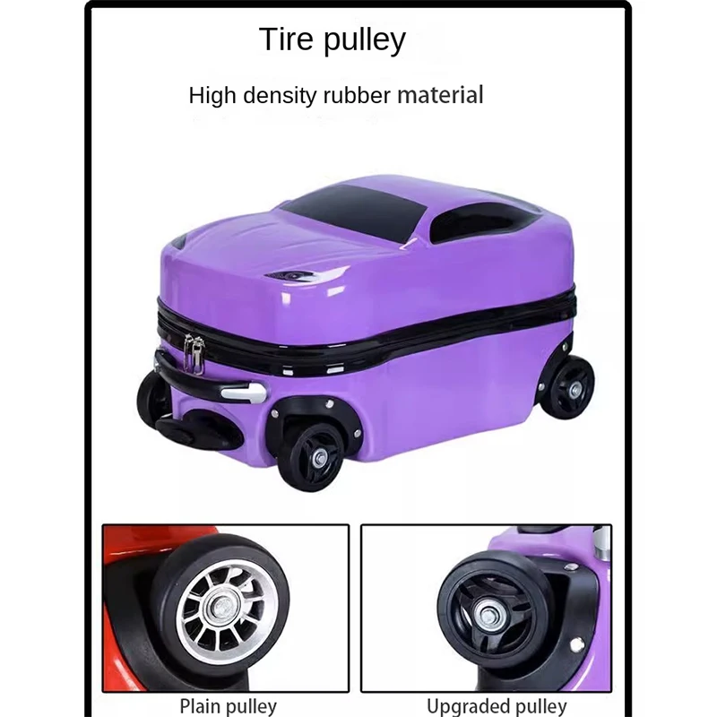 18 Inch 3D Cartoon Car Suitcase Can Sit and Ride on Luggage Kids