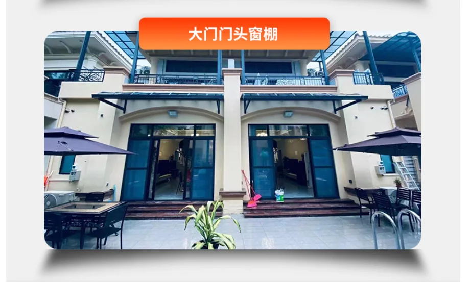 Description Picture 6 of itemOutdoor Carport Waterproof Parking Patio Cover Aluminum Awning Car Shelter Sun Rain Protection Chinese Pergola Aluminum Garden