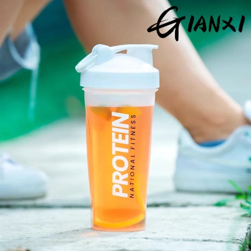 Shaker Bottle GIANXI Gym Sports Protein Powder Mixing Bottle Outdoor Portable Leak Proof Plastic Cup Drinkware