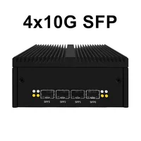 Factory Micro Firewall Appliance Intel N100 Quad Core Fanless Mini PC 2x10G SFP+ 2xi226-V 2.5G Network Gateway Soft Router PC 2