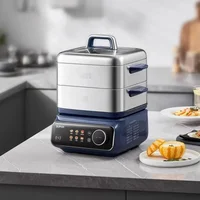 SUPOR 220V Removable Base Electric Steamer Household 16L Three-layer Stainless Steel 2100W Multifunctional Steam Box 2