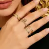 92834-3ed3cf.jpg Ensemble de 3 bagues en acier inoxydable plaqué or avec zircone (CZ) pour femme, bijoux classiques, accessoires, cadeau