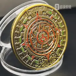 Сувенирная монета с ацтекским календарём