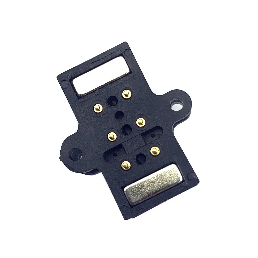 

1set 6P Magnetic Spring Loaded Magnetic Pogo Pin Connector 6 Positions Magnets PCB Solder Male Female Probe With Mounting Holes