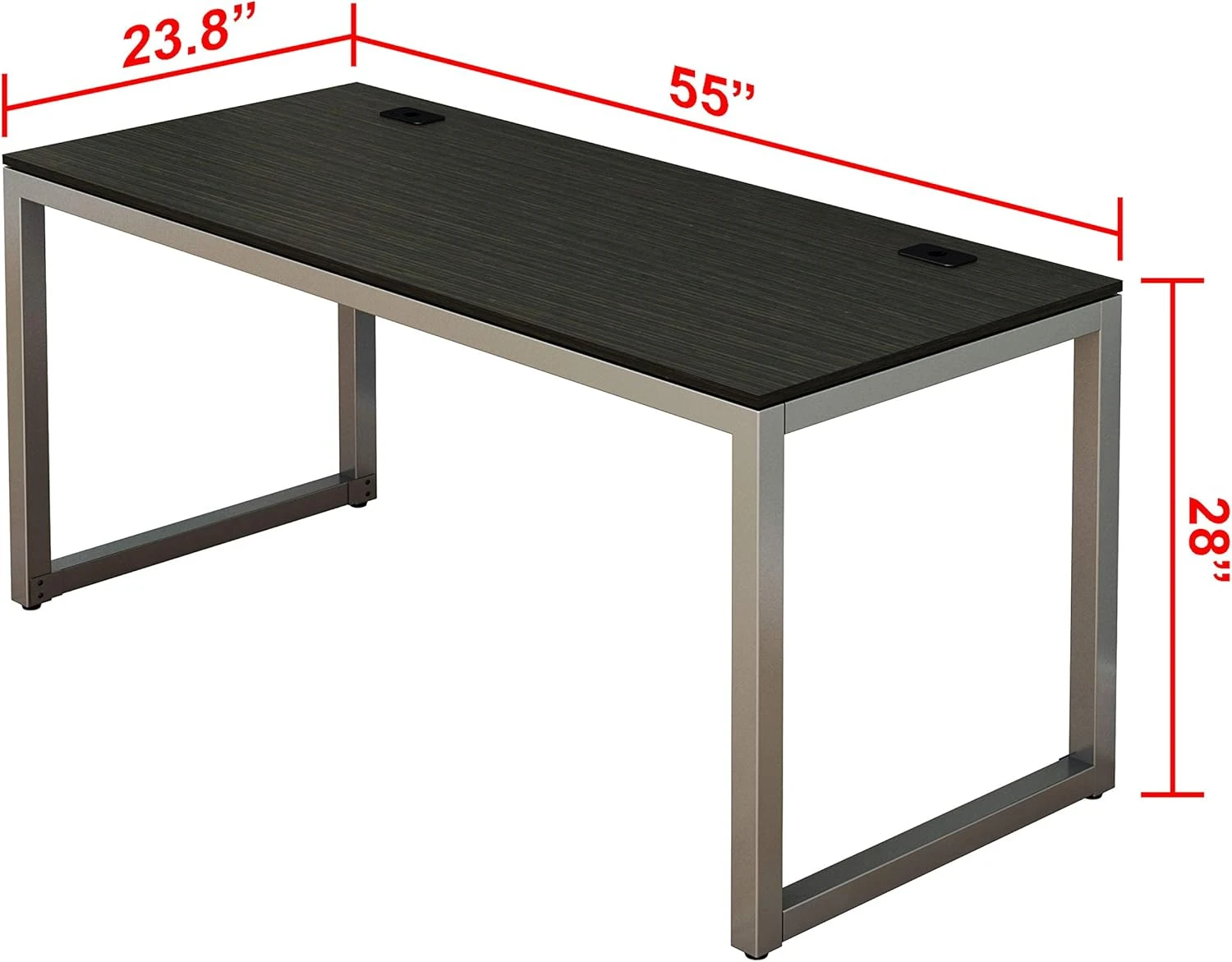 SHW Home Office 55-Inch Large Computer Desk, Espresso 2