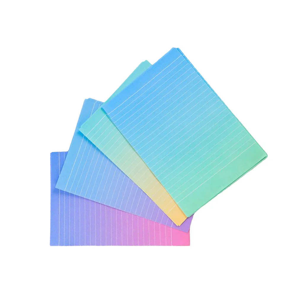 

4 Sets Creative Gradient Envelopes Letter Paper Lovely Writing Stationery Envelope Set for Party Festive (4 Letter Paper and 2