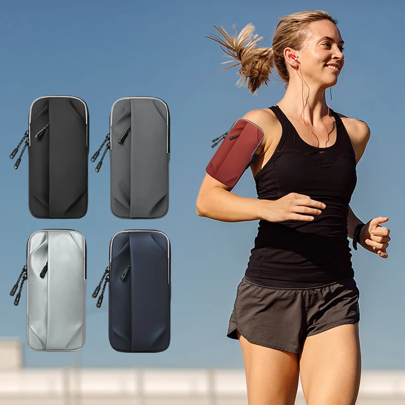 Universal Running Sports Mobile Phone Arm Bag 6.8'' Armband Bag Waterproof Arm Wrist Phone Holder for Gym Yoga Cycling