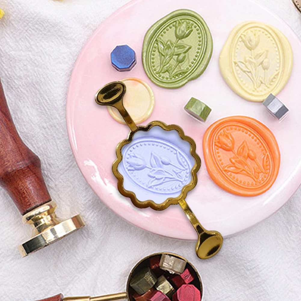 Seal Stamp Molds DIY Hand Account Seal Ring Shape Metal Wax Sealing