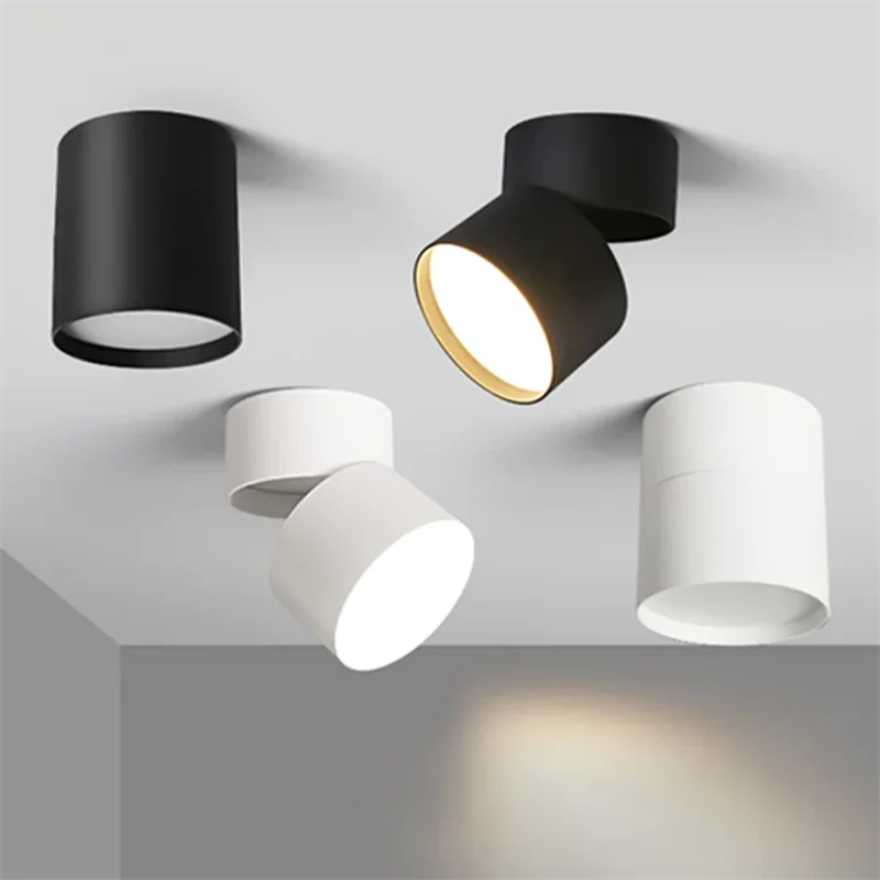 Surface Mounted Anti-Glare LED Tube Light Dimmable 7W10W15W20W24W Folding and Rotating Ceiling Lamp Spotlight 110/220V Downlight