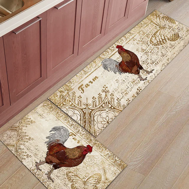 Alfombra de cocina con patrón de gallo grande, felpudo para el hogar,  felpudo, puerta de entrada, balcón, alfombra de baño - AliExpress