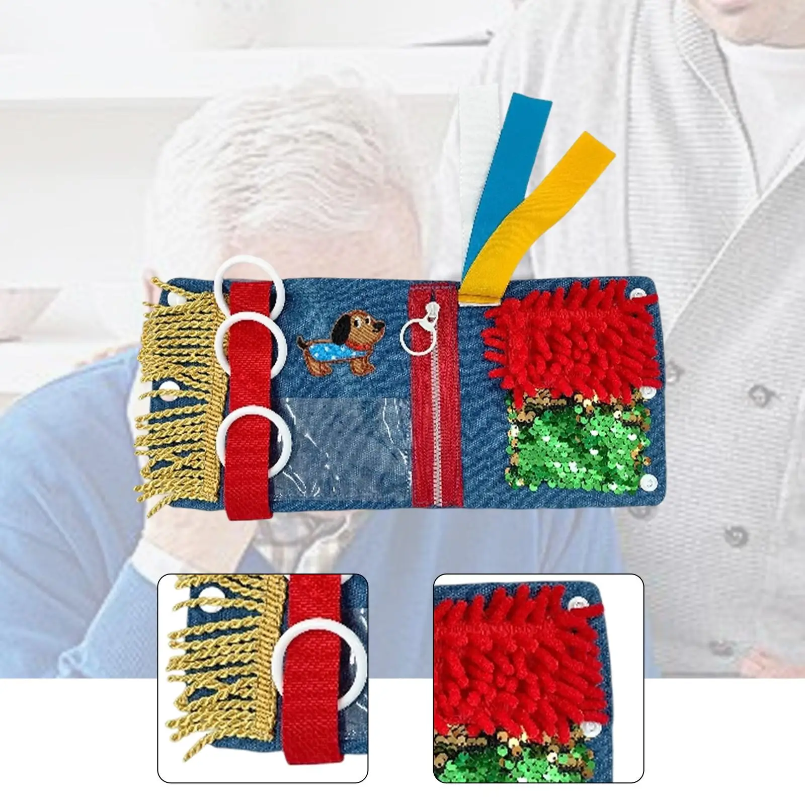 감각 장난감 노인용 손목 커프를 위한 다용도 휴대용 감각 도구 담요