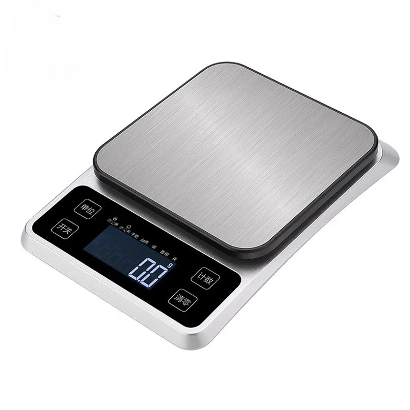 Rechargeable Digital Food Scale 3kg/0.1g Precision,Stainless Steel