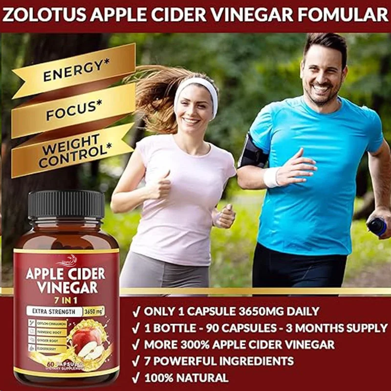 7-in-1apple Vinegar Capsules-the Best Supplement For Ceylon Cinnamon, Ginger Root, Turmeric, Elderberry, Digestion, And Immunity