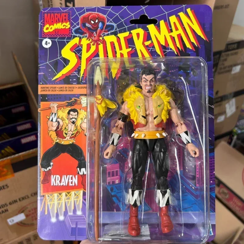 

Spiderman Marvel Anime Enemies Kraven Legends Retro Series (Kraven The Hunter 6)Action Villain Sergei Comics Figure Toy