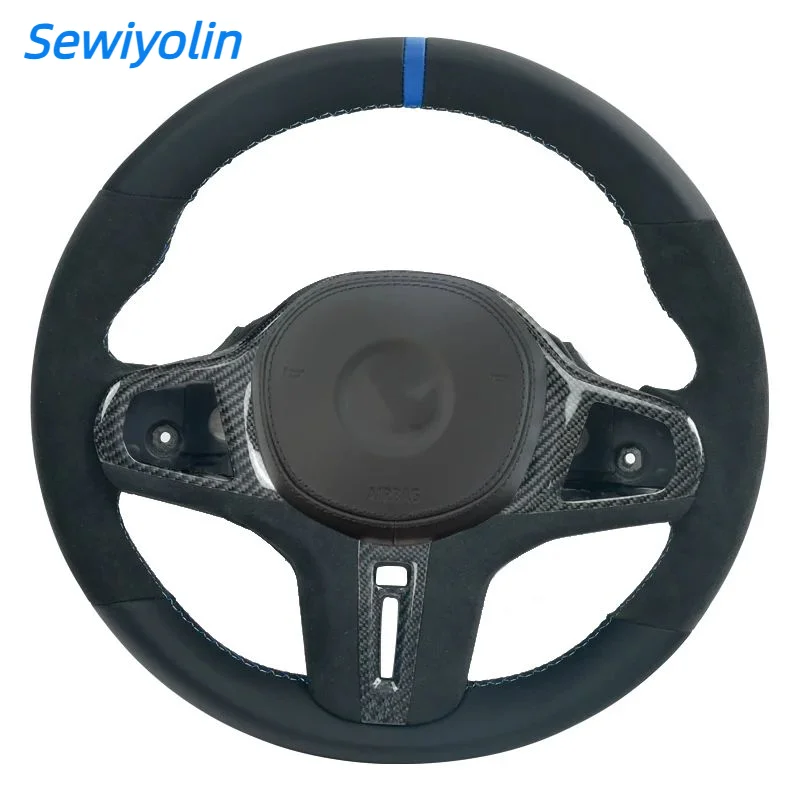 

For BMW G20 G30 G05 G08 G06 G07 G82 G80 M4 F90 G22 Steering Wheel Carbon Fiber LED Diode Display Shift Paddle Customized
