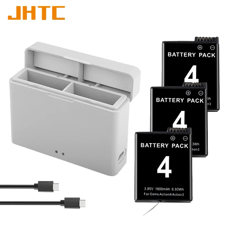 Lot de 1 à 3 Batteries + Chargeur pour GoPro Hero 12/11/10/9