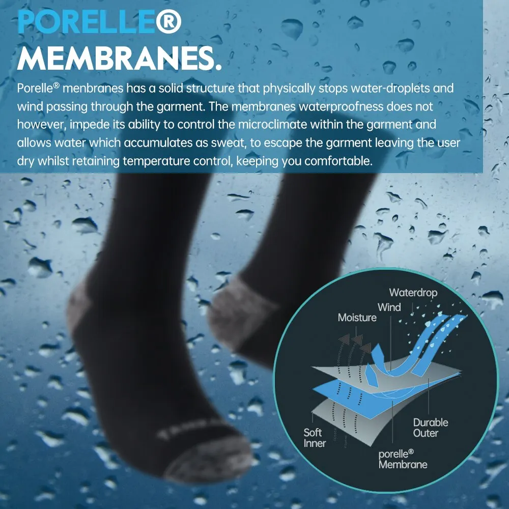 Șosete impermeabile pentru bărbați, șosete termice calde pentru zăpadă, PORELLE MEMBRANES, snowboard, ciclism, schi, bicicletă, iarnă, negru, albastru_voghion.com