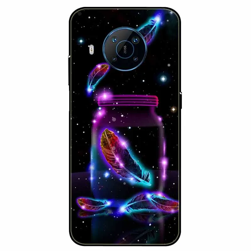 Soft TPU Painted Cat Lion Back Cover - Protective Silicone Case