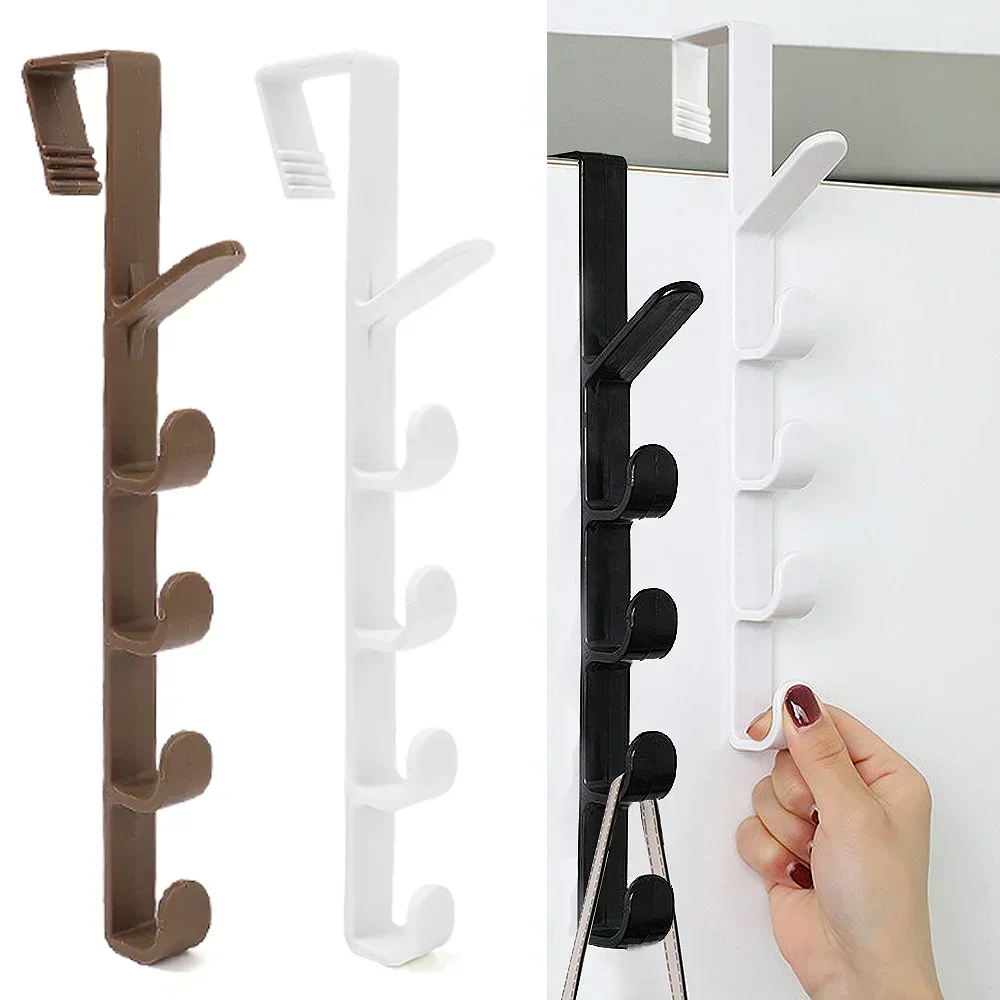 Storage Hook 1 pc Bedroom Door Hanger Clothes Hanging Rack Over Door Plastic Home Storage Organization Purse Holder For Bags Rails