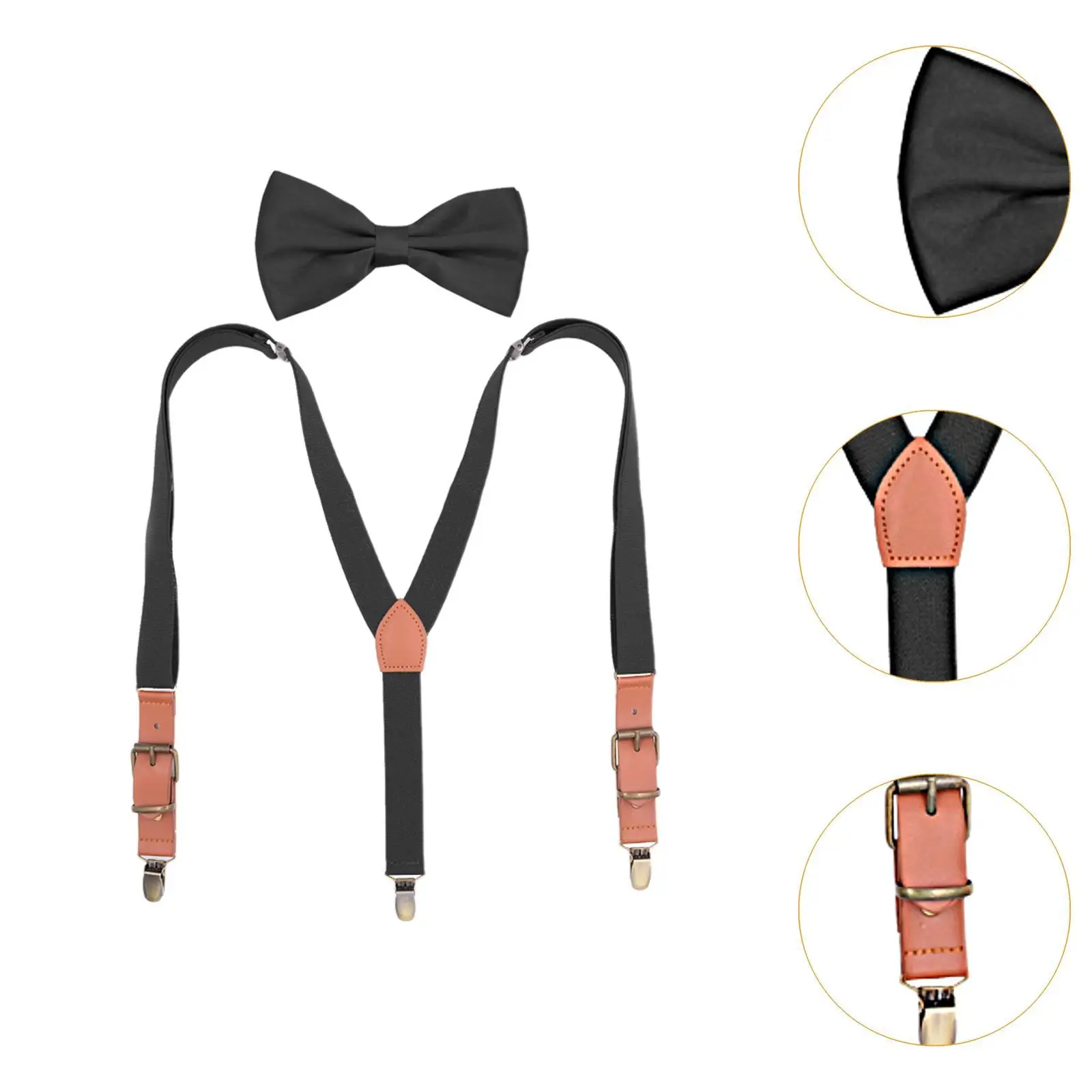 Kids Suspenders Adjustable Elastic Suspenders for Party Wedding Formal