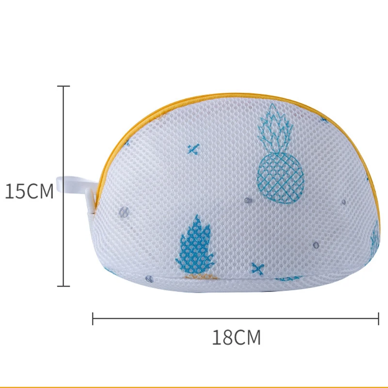 Printed Bra Laundry Bags Thicken Sandwich Fabric Bra Cylinder Storage Bag Silicone Gasket Fixed Bra Protection Washing Bag New 4