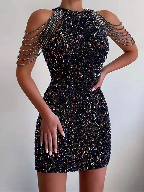 Temisan Sleeveless Sequin Dress
