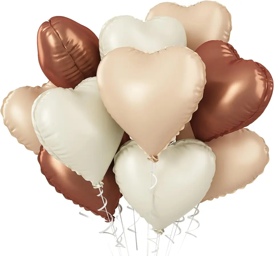 25 Palloncini A Cuore In Alluminio 18 Pollici – Decorazioni Per Compleanno, Matrimonio, Baby Shower – Riutilizzabili