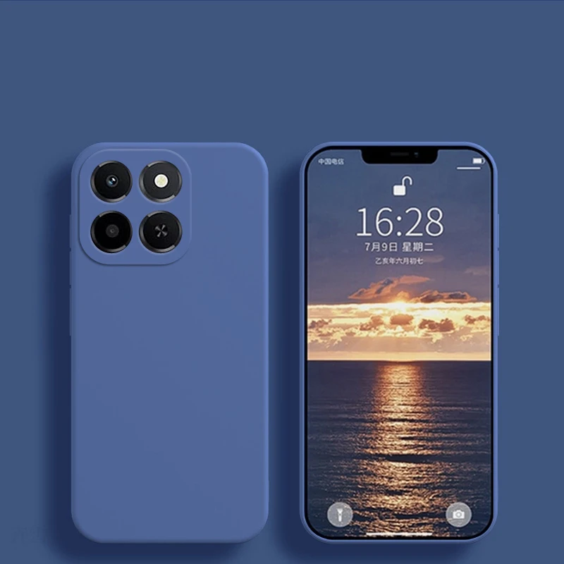 Sunrive Cover compatibile con Honor X6,Custodia Case in molle matte Morbida Flessibile Antigraffio protettiva back Case(Maple Leaf Fox)+1 x Cordino Universale