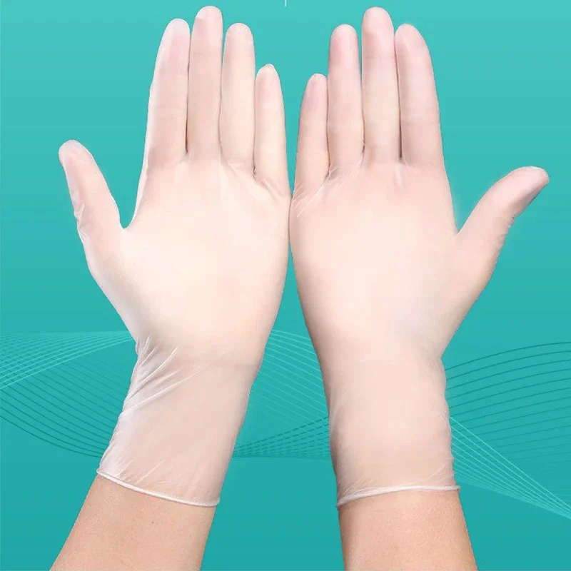 Disposable Gloves 100 piece TPE durable food grade household restaurant kitchen embroidery makeup hair baking-waterproof