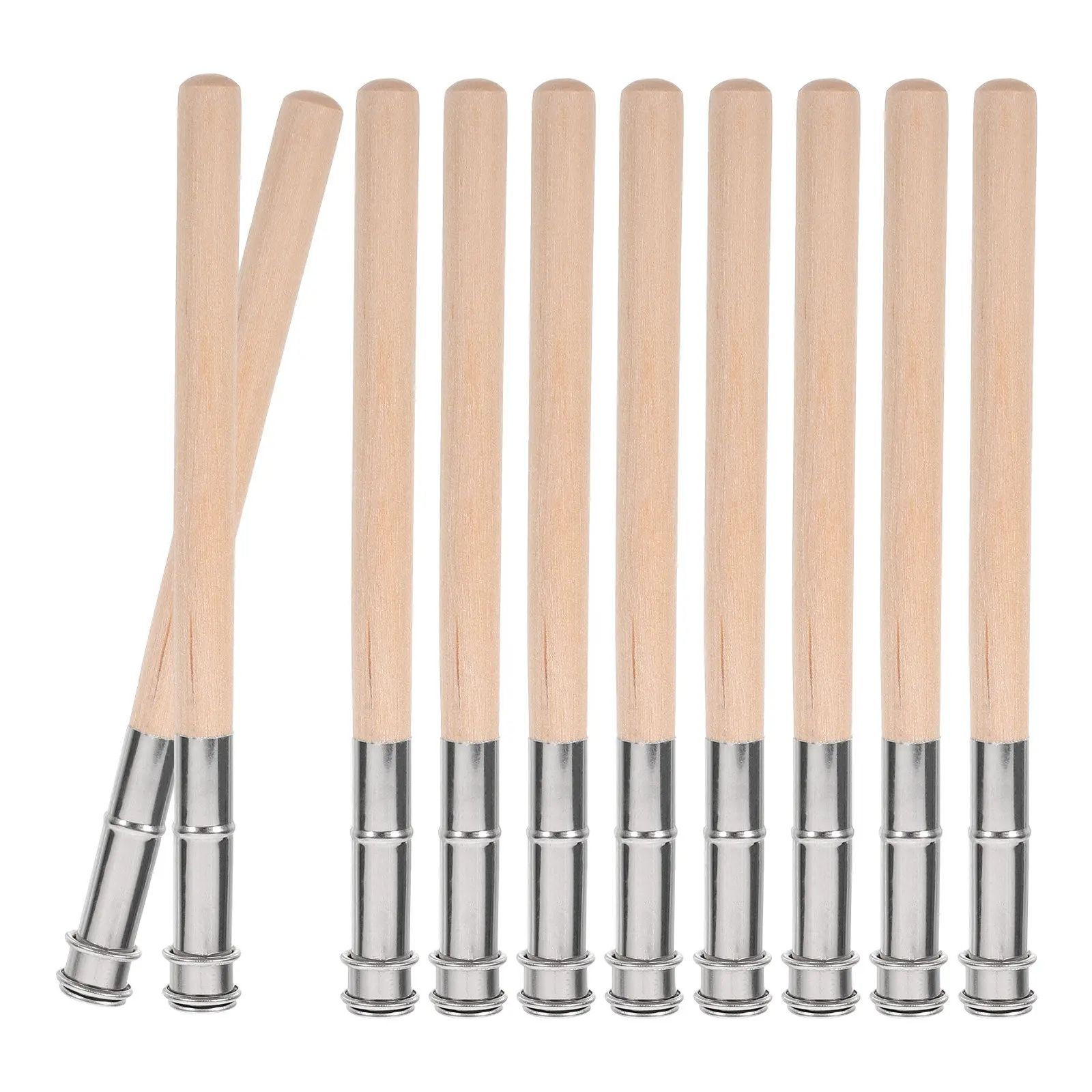 10Pcs 크레용 익스텐더 연필 연장 도구 나무 금속 건축 예술 연필 홀더 익스텐더 학교 용품 사무실