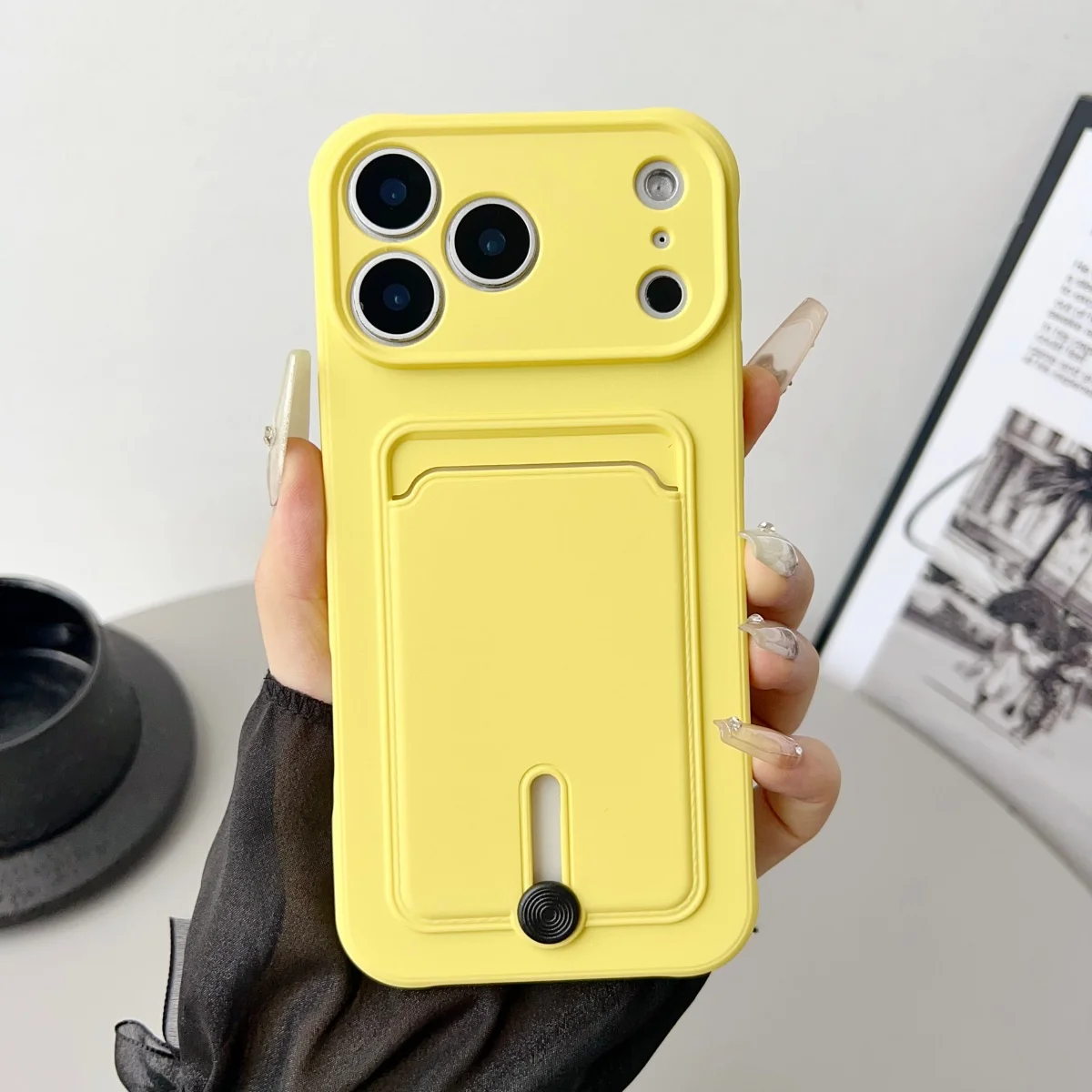 Slim Shockproof Silicone Wallet Phone Case with Card Holder