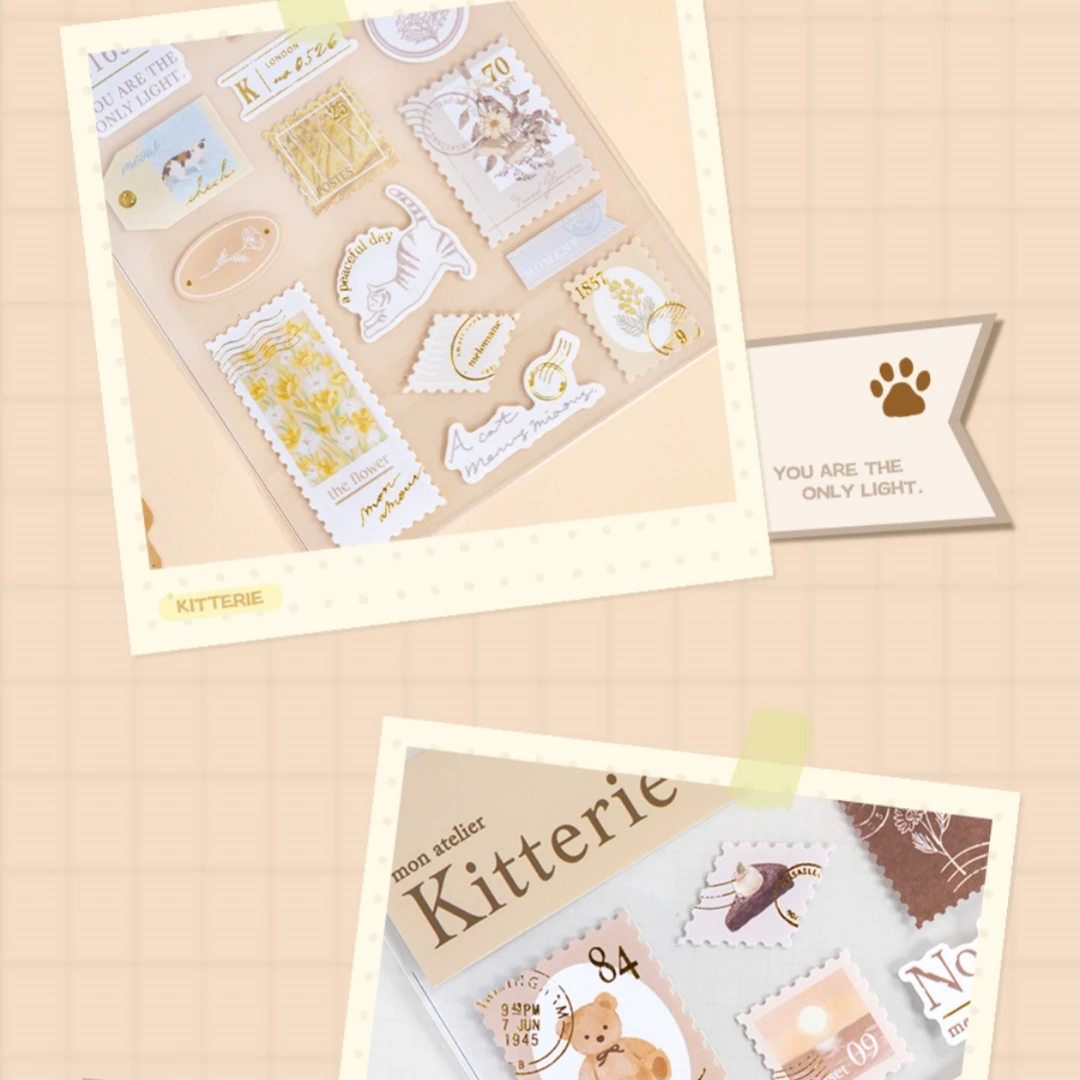 Pcs Random Gold Foil Stamp Travel Stickers Scrapbooking Diy