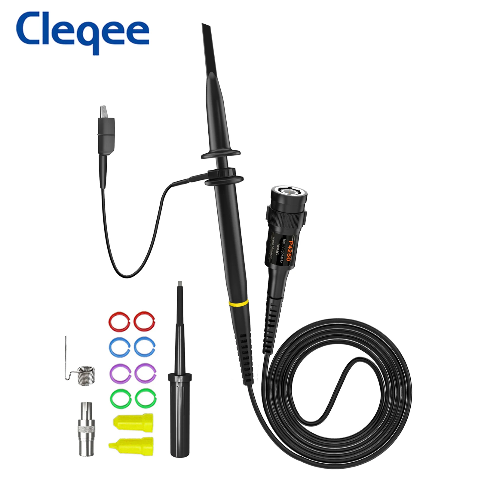 250MHz 2KV High Voltage Oscilloscope Probe 100x Safety Insulated BNC Plug Universal Interface 1pcs Cleqee P4250 oscilloscope probe