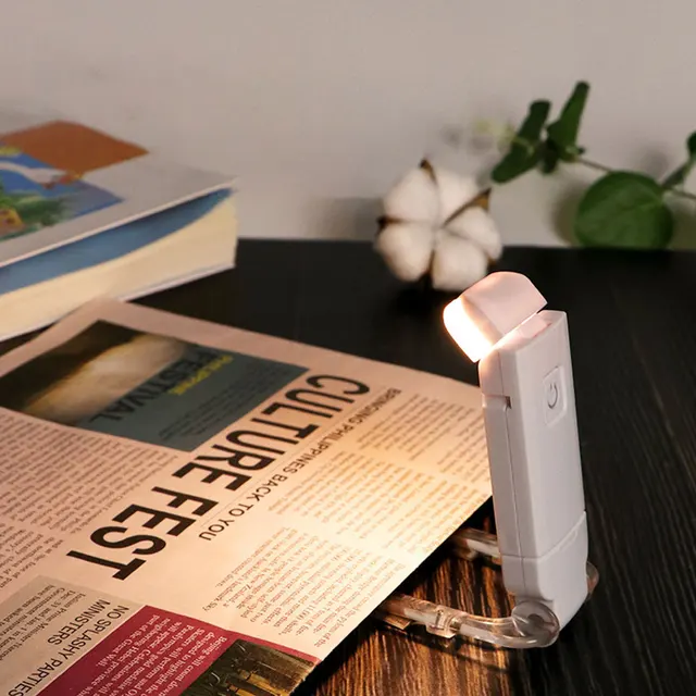 USB Book Light Book Reading Lamp Clip-on Book Lights Folding LED Night Lamp For Reader Kindle Adjustable Flexible with Battery 5