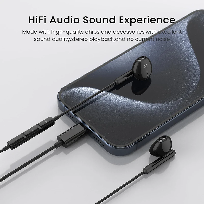 Type-C Wired Headphones  For Samsung Galaxy S24 S23 S22 3.5MM in-Ear Headphone A53 A52 Note 20 USB-C Earphone  HiFi Bass Stereo 4