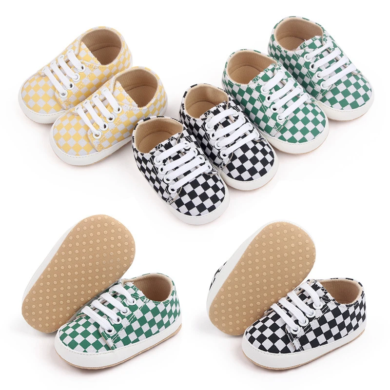 Four Season Plaid Baby Sport Shoes Classic Boy Girl Comfortable Soft Sole Fashion Classical