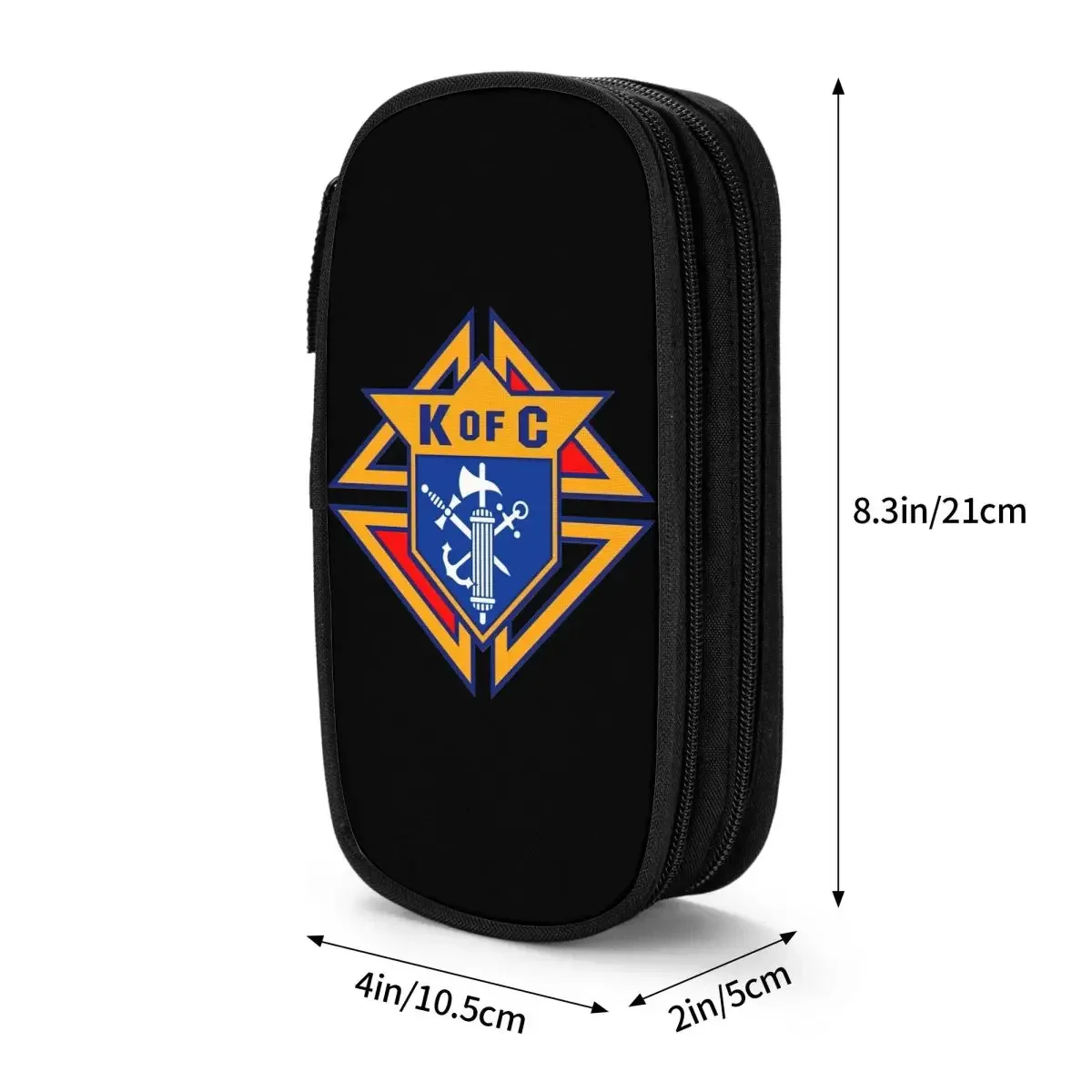 Fashion Knights Of Columbus Logo Pencil Case Pencil Box Pen for Girl Boy Big Capacity Bag School Supplies Zipper Stationery 6