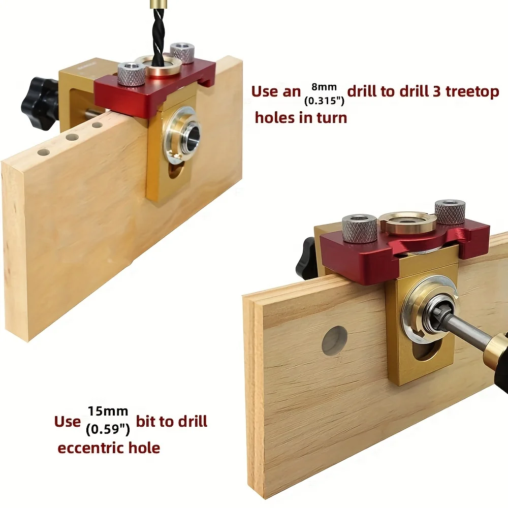 thumbnail image 2 of Hole Positioning Ruler, Woodworking Dowel Jig Wood Hole Punching... 2 of 9