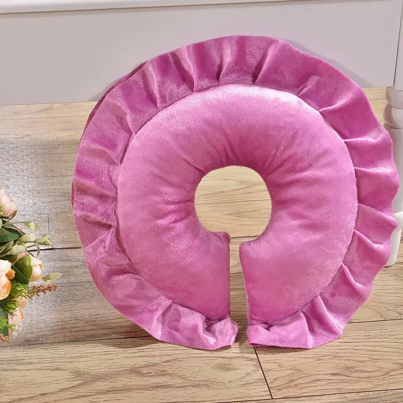 Zipper Removable Facial Massage Sleeping Pillow for Beauty Salon Massage Tool Flower Shape Bed Pillow with Insert Almohada 3